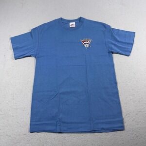 Vintage 90s Florida Dolphin Graphic Shirt Men Large Blue USA Made Single Stitch